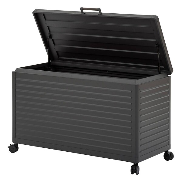 HESPERIDE - Coffre de rangement "Edenio" graphite S 130 x 60,4 x 78cm en aluminium 510 L - large