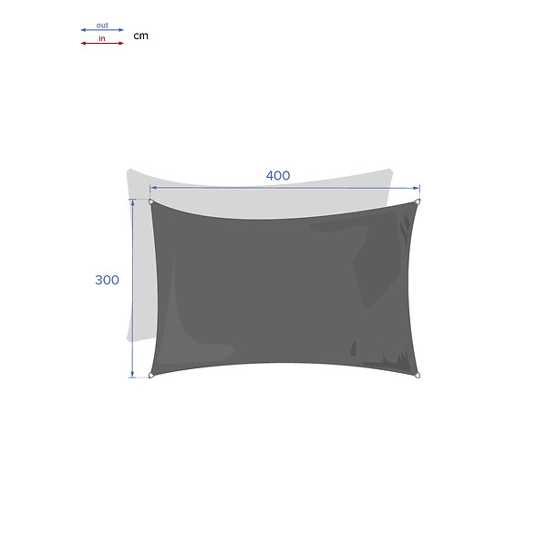 HESPERIDE - Voile d ombrage rectangulaire "Anori" 4x3m en polyester - Vert - large