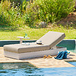 HESPERIDE - Lit de piscine "Allure" avoine polyester et aluminium - vignette