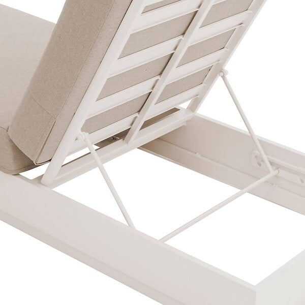 HESPERIDE - Lit de piscine "Allure" avoine polyester et aluminium - large