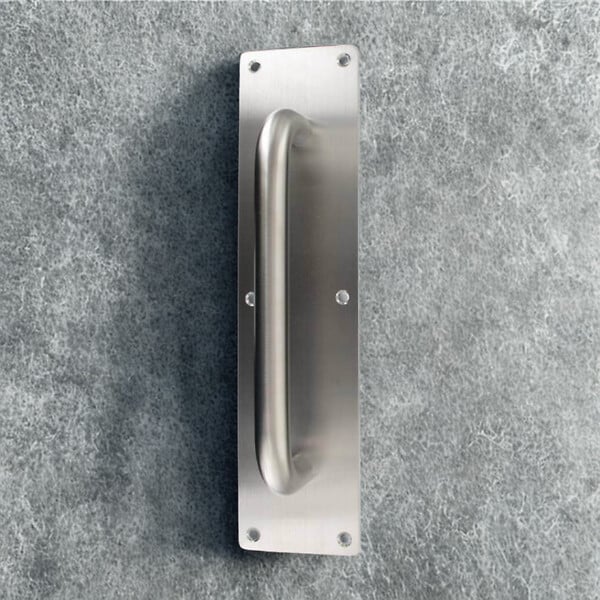 SECURY-T - Poignée de tirage sur plaque de propreté inox SS304 - 300X75X2 mm - large