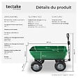 TECTAKE - Chariot de jardin à main Tummi 125L capacité de charge 300kg vert - vignette