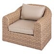HESPERIDE - Fauteuil de salon de jardin "Mooréa" savana aluminium traité époxy en résine tressée - vignette