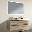 LUXURYBAIN - Meuble salle de bain double vasque 120cm bois et miroir LED LB-8331M - vignette
