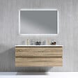LUXURYBAIN - Meuble salle de bain double vasque 120cm bois et miroir LED LB-8331M - vignette