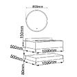 LUXURYBAIN - LuxuryBain- Meuble de salle de bain simple vasque 100cm effet marbre avec miroir LED LB-8399 - vignette