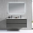 LUXURYBAIN - Meuble salle de bain double vasque 120cm gris et miroir LED LB-8331G - vignette