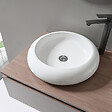 LUXURYBAIN - LuxuryBain - Meuble de salle de bain double vasque 120cm bois foncé avec miroir led - vignette