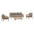 HESPERIDE - Salon de jardin "Papouasie" 5 places en polyester et acacia - vignette