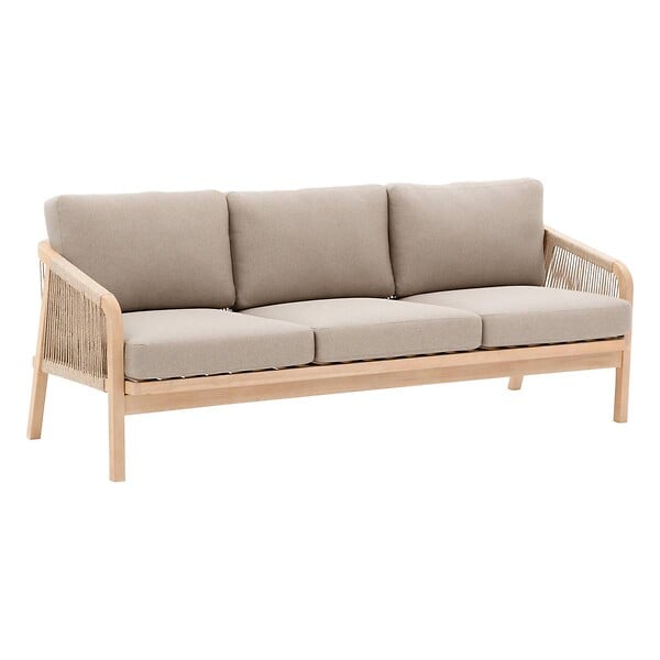 HESPERIDE - Salon de jardin "Papouasie" 5 places en polyester et acacia - large