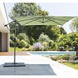 HESPERIDE - Parasol déporté carré "Manoa" vert olive D2,5x2,5m en acier - vignette