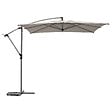 HESPERIDE - Parasol déporté carré "Manoa" taupe D2,5x2,5m en acier - vignette