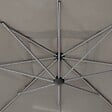 HESPERIDE - Parasol déporté carré "Manoa" taupe D2,5x2,5m en acier - vignette