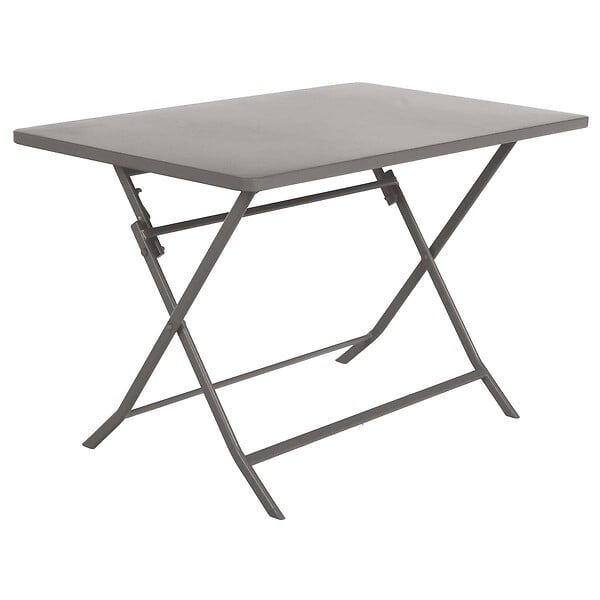 HESPERIDE - Table de jardin pliante rectangulaire "Greensboro" tonka 4 places en acier traité époxy - large