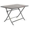 HESPERIDE - Table de jardin pliante rectangulaire "Greensboro" tonka 4 places en acier traité époxy - vignette