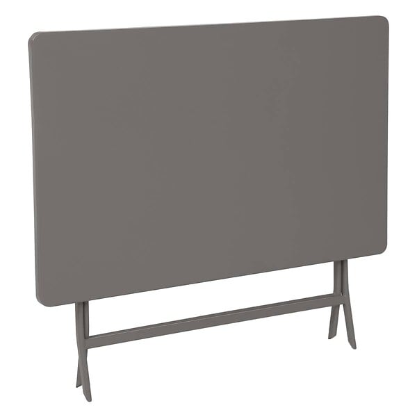 HESPERIDE - Table de jardin pliante rectangulaire "Greensboro" tonka 4 places en acier traité époxy - large