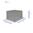 HESPERIDE - Housse de protection "Hambo" pour table carrée M 165x165x80cm en polyester - vignette