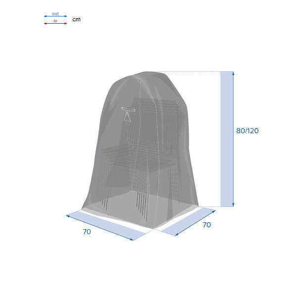 HESPERIDE - Housse de protection "Hambo" pour pile de chaises 120x70x70cm en polyester - large