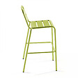 OVIALA - Chaise haute de jardin en métal vert  - Palavas - vignette