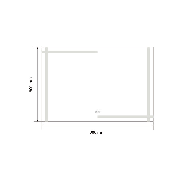 LUXURYBAIN - Miroir salle de bain LED 90x60cm anti buée et LED 3 couleurs LB-4693 - large