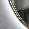 LUXURYBAIN - LuxuryBain- Miroir de salle de bain LED 60cm rond anti buée avec cadre en aluminium doré, or - vignette