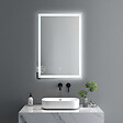 LUXURYBAIN - LuxuryBain- Miroir de salle de bain LED 50x70cm à luminosité variable rectangulaire - vignette