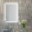 LUXURYBAIN - LuxuryBain- Miroir de salle de bain LED 50x70cm à luminosité variable rectangulaire - vignette