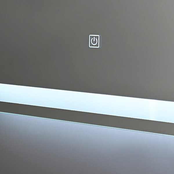 LUXURYBAIN - LuxuryBain- Miroir de salle de bain LED 50x70cm à luminosité variable rectangulaire - large