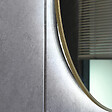 LUXURYBAIN - LuxuryBain- Miroir de salle de bain LED 45x90cm ovale anti buée avec cadre en aluminium doré, or - vignette