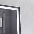 LUXURYBAIN - LuxuryBain- Miroir de salle de bain LED 120x60cm anti buée avec cadre en aluminium noir LB-126080-60-120 - vignette