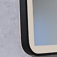 LUXURYBAIN - Miroir salle de bain LED 120x60cm anti buée avec cadre en aluminium noir et loupe x3 LB-4685B - vignette