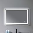 LUXURYBAIN - LuxuryBain- Miroir de salle de bain LED anti buée 120x60cm à luminosité variable rectangulaire - vignette