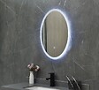 LUXURYBAIN - LuxuryBain- Miroir de salle de bain LED ovale 60x80cm à luminosité variable ovale - vignette