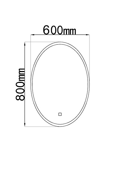LUXURYBAIN - LuxuryBain- Miroir de salle de bain LED ovale 60x80cm à luminosité variable ovale - large