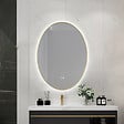 LUXURYBAIN - Miroir salle de bain LED ovale 60x80cm anti buée avec cadre doré LB-4646G - vignette
