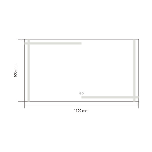 LUXURYBAIN - Miroir salle de bain LED 110x60cm anti buée et LED 3 couleurs LB-4693 - large