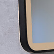 LUXURYBAIN - Miroir salle de bain LED 90x60cm anti buée avec cadre en aluminium noir et loupe x3 LB-4685B - vignette