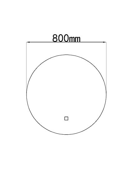 LUXURYBAIN - LuxuryBain- Miroir de salle de bain LED 80cm rond à luminosité variable LB-316080-80-80 - large