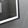 LUXURYBAIN - LuxuryBain- Miroir de salle de bain LED 90x60cm anti buée avec cadre en aluminium noir LB-126080-90-60 - vignette