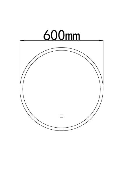 LUXURYBAIN - LuxuryBain- Miroir de salle de bain LED 60cm rond à intensité variable et interrupteur tactile. LB-228080-60-60 - large