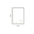 LUXURYBAIN - Miroir salle de bain LED 50x70cm anti buée avec cadre en aluminium doré et loupe x3 LB-4685G - vignette