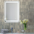 LUXURYBAIN - LuxuryBain- Miroir de salle de bain LED 60x80cm anti buée à luminosité variable rectangulaire - vignette