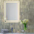 LUXURYBAIN - LuxuryBain- Miroir de salle de bain LED 60x80cm anti buée à luminosité variable rectangulaire - vignette