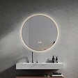 LUXURYBAIN - Miroir salle de bain LED rond 90cm anti buée avec cadre doré LB-4647GA - vignette