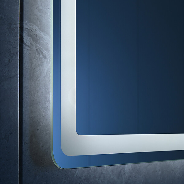 LUXURYBAIN - Miroir salle de bain LED 120x60cm anti buée avec LED 3 couleurs et loupe x3 LB-3612 - large