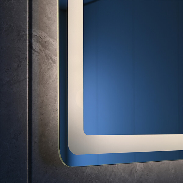 LUXURYBAIN - Miroir salle de bain LED 120x60cm anti buée avec LED 3 couleurs et loupe x3 LB-3612 - large