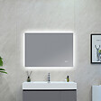 LUXURYBAIN - LuxuryBain- Miroir de salle de bain LED 120x60cm anti buée à luminosité variable rectangulaire - vignette