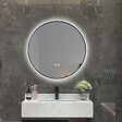 LUXURYBAIN - Miroir salle de bain LED rond 90cm anti buée avec cadre noir LB-4647BA - vignette