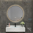 LUXURYBAIN - Miroir salle de bain LED rond 90cm anti buée avec cadre noir LB-4647BA - vignette