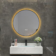 LUXURYBAIN - Miroir salle de bain LED rond 90cm anti buée avec cadre noir LB-4647BA - vignette